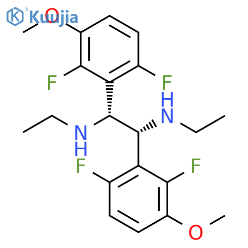 1,2-Ethanediamine, 1,2-bis(2,6-difluoro-3-methoxyphenyl)-N,N'-diethyl-,(1R,2R)-rel- structure