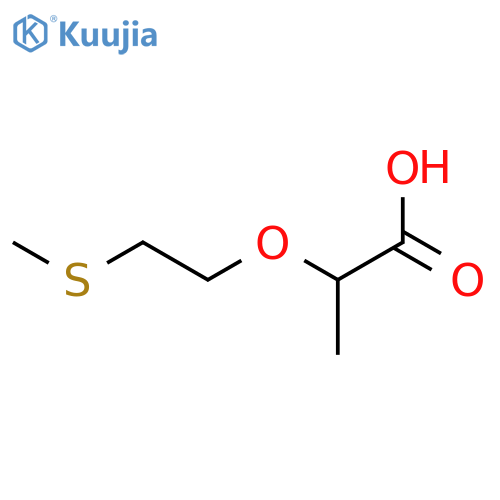 2-2-(methylsulfanyl)ethoxypropanoic acid structure