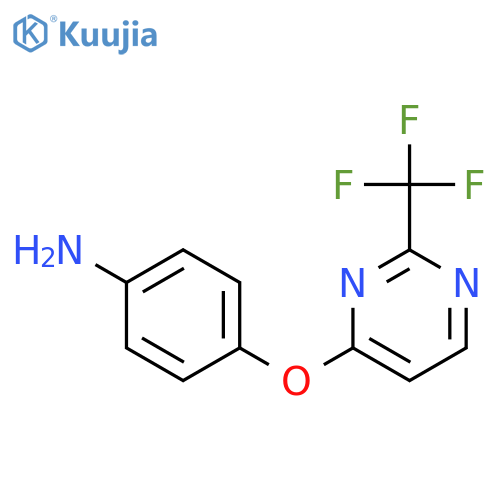 BENZENAMINE, 4-[[2-(TRIFLUOROMETHYL)-4-PYRIMIDINYL]OXY]- structure