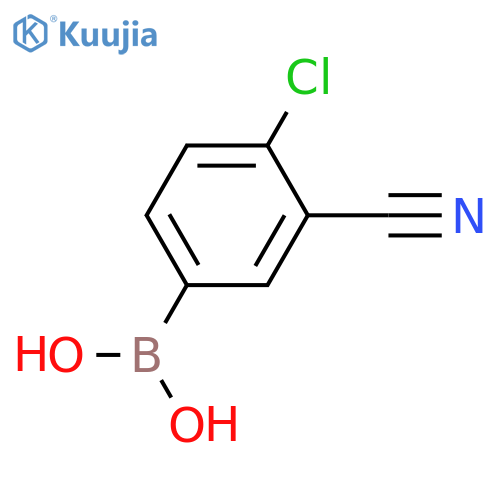 (4-chloro-3-cyanophenyl)boronic acid structure