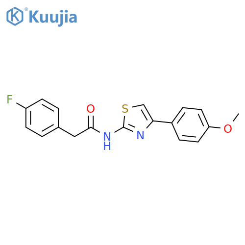 2-(4-fluorophenyl)-N-4-(4-methoxyphenyl)-1,3-thiazol-2-ylacetamide structure