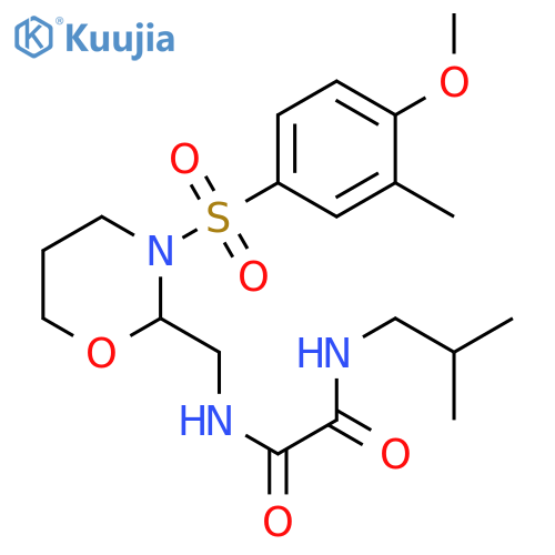 N'-{3-(4-methoxy-3-methylbenzenesulfonyl)-1,3-oxazinan-2-ylmethyl}-N-(2-methylpropyl)ethanediamide structure