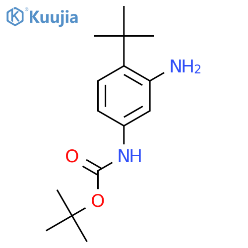 tert-butyl (3-amino-4-(tertbutyl)phenyl)carbamate structure