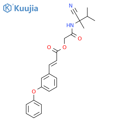 [(1-Cyano-1,2-dimethylpropyl)carbamoyl]methyl 3-(3-phenoxyphenyl)prop-2-enoate structure