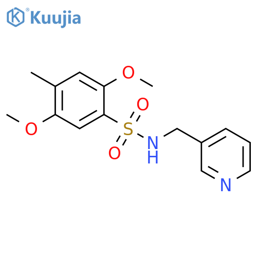 2,5-dimethoxy-4-methyl-N-(pyridin-3-yl)methylbenzene-1-sulfonamide structure