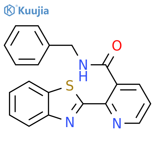 2-(1,3-benzothiazol-2-yl)-N-benzylpyridine-3-carboxamide structure