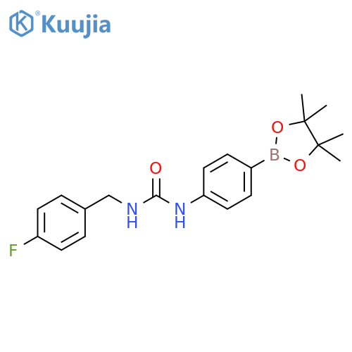 1-(4-Fluorobenzyl)-3-(4-(4,4,5,5-Tetramethyl-1,3,2-Dioxaborolan-2-Yl)Phenyl)Urea structure