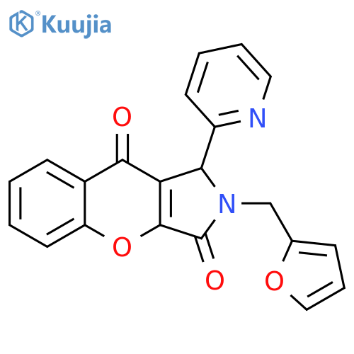 2-(furan-2-ylmethyl)-1-pyridin-2-yl-1H-chromeno[2,3-c]pyrrole-3,9-dione structure