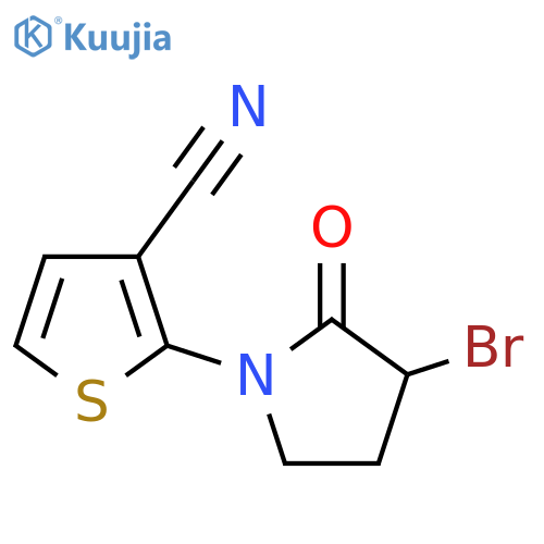2-(3-bromo-2-oxopyrrolidin-1-yl)thiophene-3-carbonitrile structure