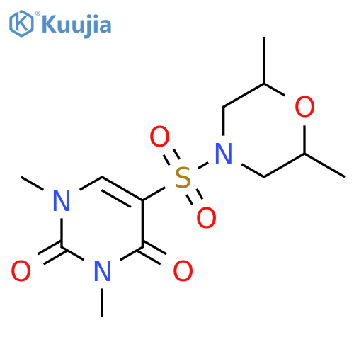 5-(2,6-dimethylmorpholin-4-yl)sulfonyl-1,3-dimethyl-1,2,3,4-tetrahydropyrimidine-2,4-dione structure