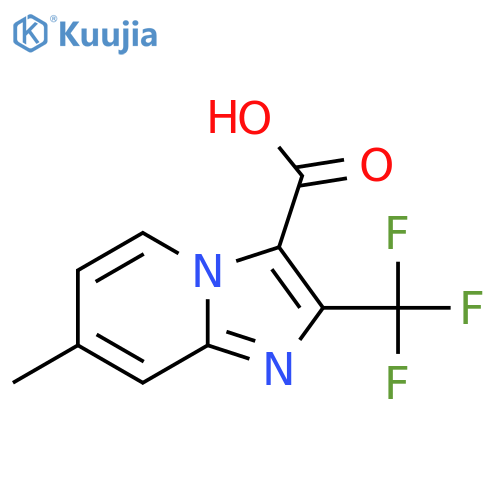 7-Methyl-2-(trifluoromethyl)imidazo[1,2-a]pyridine-3-carboxylic acid structure
