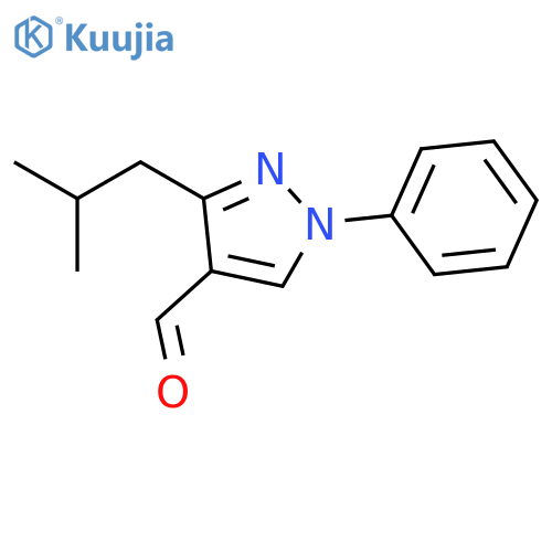 3-Isobutyl-1-phenyl-1H-pyrazole-4-carbaldehyde structure