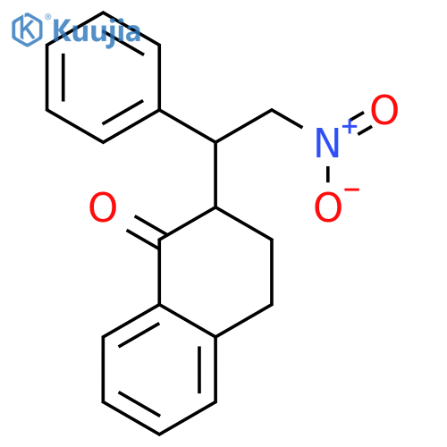 1(2H)-Naphthalenone, 3,4-dihydro-2-[(1R)-2-nitro-1-phenylethyl]-, (2S)- structure