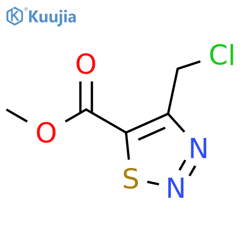 1,2,3-THIADIAZOLE-5-CARBOXYLIC ACID, 4-(CHLOROMETHYL)-, METHYL ESTER structure