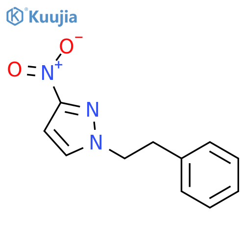 1H-PYRAZOLE, 3-NITRO-1-(2-PHENYLETHYL)- structure