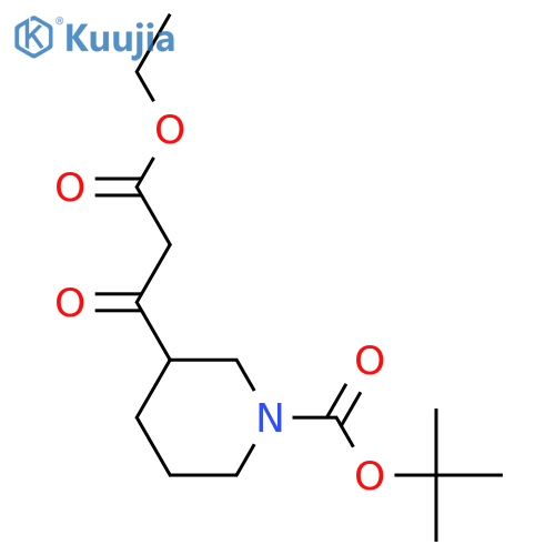 Tert-butyl 3-(3-ethoxy-3-oxopropanoyl)piperidine-1-carboxylate structure