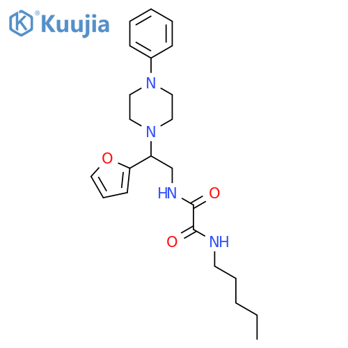 N'-2-(furan-2-yl)-2-(4-phenylpiperazin-1-yl)ethyl-N-pentylethanediamide structure