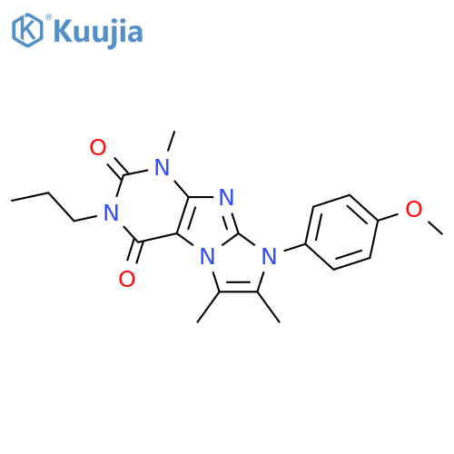 8-(4-methoxyphenyl)-1,6,7-trimethyl-3-propyl-1H,2H,3H,4H,8H-imidazo1,2-gpurine-2,4-dione structure