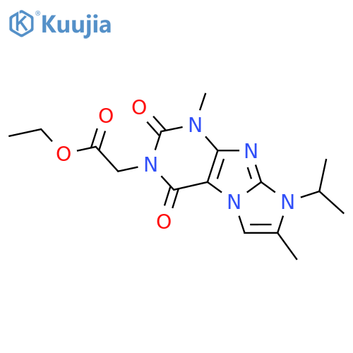 ethyl 2-1,7-dimethyl-2,4-dioxo-8-(propan-2-yl)-1H,2H,3H,4H,8H-imidazo1,2-gpurin-3-ylacetate structure