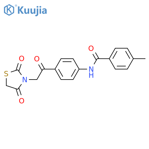N-{4-2-(2,4-dioxo-1,3-thiazolidin-3-yl)acetylphenyl}-4-methylbenzamide structure