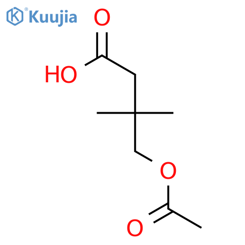 4-(acetyloxy)-3,3-dimethylbutanoic acid structure