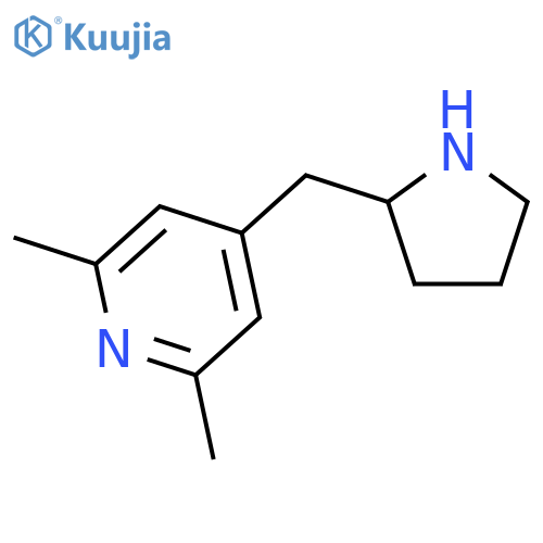 2,6-Dimethyl-4-(2-pyrrolidinylmethyl)pyridine structure