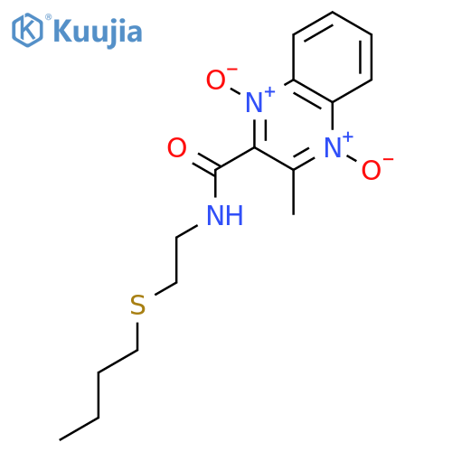 2-Quinoxalinecarboxamide, N-[2-(butylthio)ethyl]-3-methyl-, 1,4-dioxide structure