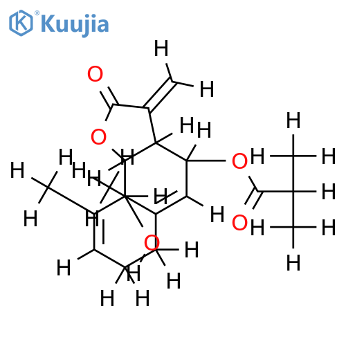 9-(2-Methylpropanoyl)-(1(10)E,4E,6alpha,8alpha,9alpha)-6,9-Dihydroxy-1(10),4,11(13)-germacratrien-12,8-olide structure