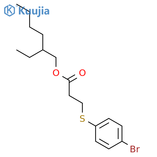 Propanoic acid, 3-[(4-bromophenyl)thio]-, 2-ethylhexyl ester structure