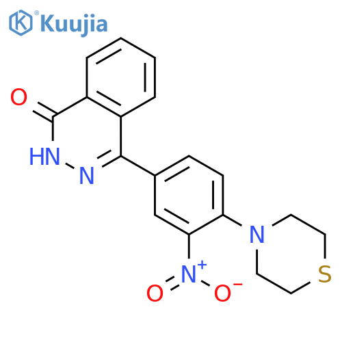 1(2H)-Phthalazinone, 4-[3-nitro-4-(4-thiomorpholinyl)phenyl]- structure