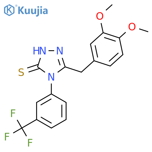 5-(3,4-Dimethoxy-benzyl)-4-(3-trifluoromethyl-phenyl)-4H-[1,2,4]triazole-3-thiol structure