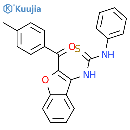 THIOUREA, N-[2-(4-METHYLBENZOYL)-3-BENZOFURANYL]-N'-PHENYL- structure