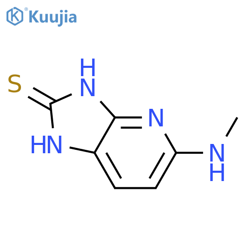 2H-IMIDAZO[4,5-B]PYRIDINE-2-THIONE, 1,3-DIHYDRO-5-(METHYLAMINO)- structure