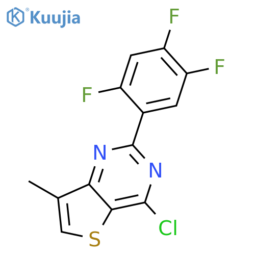 Thieno[3,2-d]pyrimidine, 4-chloro-7-methyl-2-(2,4,5-trifluorophenyl)- structure