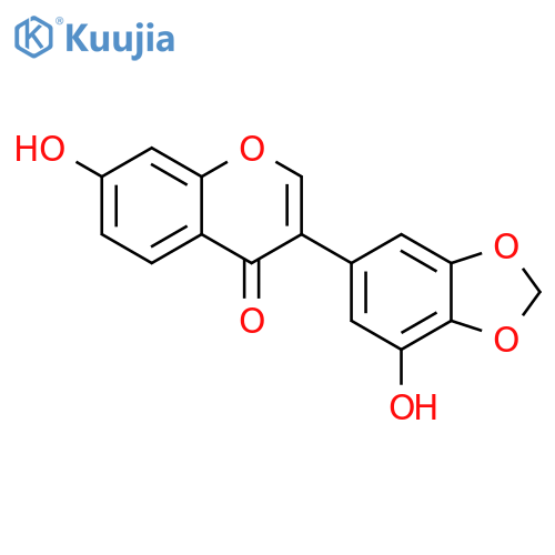 4H-1-Benzopyran-4-one, 7-hydroxy-3-(7-hydroxy-1,3-benzodioxol-5-yl)- structure
