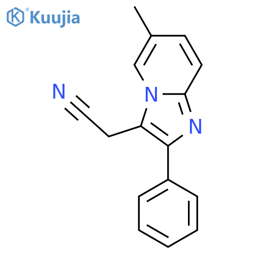 2-(6-Methyl-2-Phenylimidazo1,2-APyridin-3-Yl)Acetonitrile structure