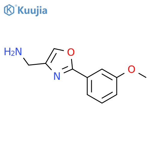 2-(3-methoxyphenyl)-1,3-oxazol-4-ylmethanamine structure
