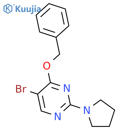 4-Benzyloxy-5-bromo-2-(1-pyrrolidinyl)pyrimidine structure