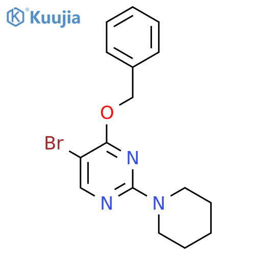 4-(Benzyloxy)-5-bromo-2-(piperidin-1-yl)pyrimidine structure