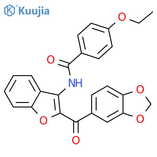 N-2-(2H-1,3-benzodioxole-5-carbonyl)-1-benzofuran-3-yl-4-ethoxybenzamide structure