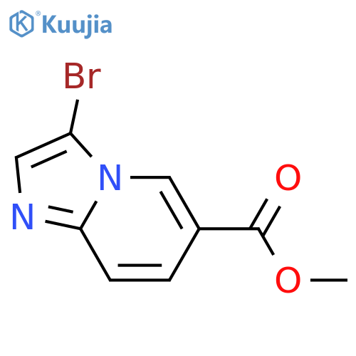 Methyl 3-bromoimidazo1,2-apyridine-6-carboxylate structure