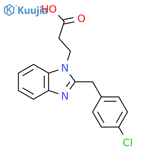 3-[2-(4-Chloro-benzyl)-benzoimidazol-1-yl]-propionic acid structure