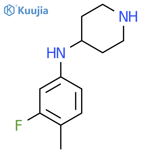 (3-Fluoro-4-methyl-phenyl)-piperidin-4-yl-amine structure