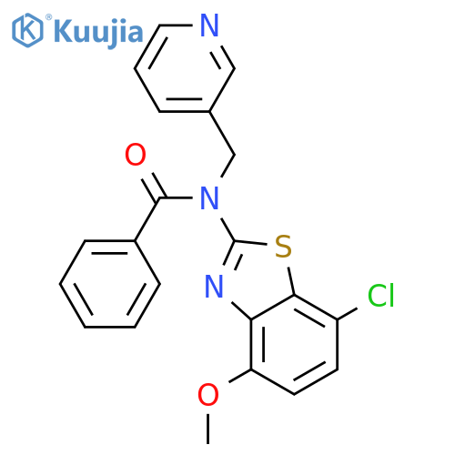 N-(7-chloro-4-methoxy-1,3-benzothiazol-2-yl)-N-(pyridin-3-yl)methylbenzamide structure
