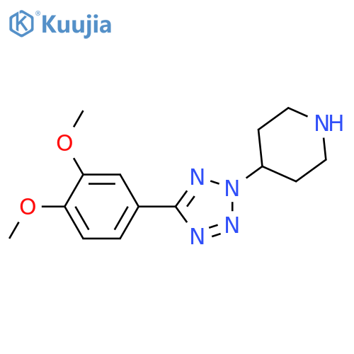 4-[5-(3,4-Dimethoxy-phenyl)-tetrazol-2-yl]-piperidine structure