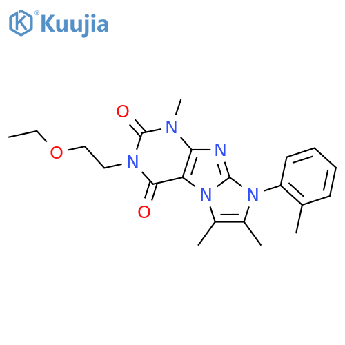 3-(2-ethoxyethyl)-1,6,7-trimethyl-8-(2-methylphenyl)-1H,2H,3H,4H,8H-imidazo1,2-gpurine-2,4-dione structure