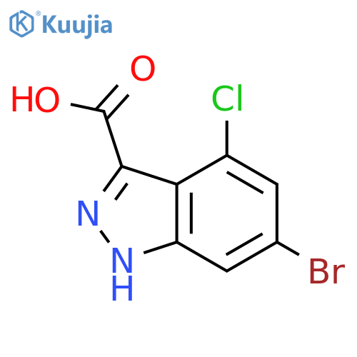 6-BROMO-4-CHLORO-3-(1H)INDAZOLE CARBOXYLIC ACID structure