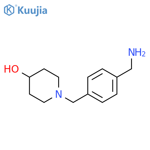 1-{4-(aminomethyl)phenylmethyl}piperidin-4-ol structure