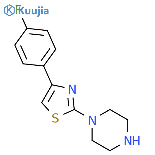 1-4-(4-fluorophenyl)-1,3-thiazol-2-ylpiperazine structure