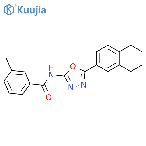 3-methyl-N-5-(5,6,7,8-tetrahydronaphthalen-2-yl)-1,3,4-oxadiazol-2-ylbenzamide structure